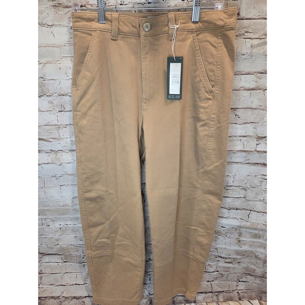 Alpine Design Womens Barrel Pant Size 8 Khaki High Rise Relaxed Fit